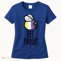 Bee Proud Nonbinary Pride Non Binary Enby Nb Flag Lgbtq Funny Gift Women's T-Shirt thumb 0