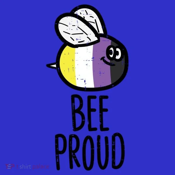 Bee Proud Nonbinary Pride Non Binary Enby Nb Flag Lgbtq Funny Gift Women's T-Shirt