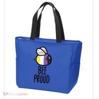 Bee Proud Nonbinary Pride Non Binary Enby Nb Flag Lgbtq Funny Gift Tote Bag thumb 3