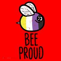 Bee Proud Nonbinary Pride Non Binary Enby Nb Flag Lgbtq Funny Gift Santa Hat thumb 1
