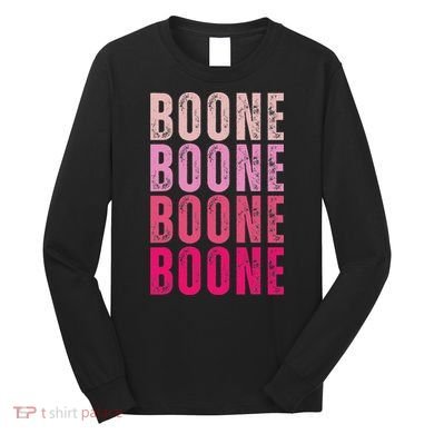 Boone Personalized Name I Love Boone Vintage Long Sleeve Shirt