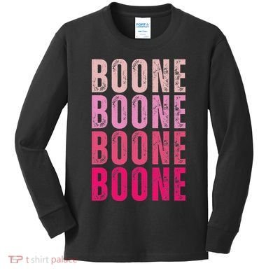 Boone Personalized Name I Love Boone Vintage Kids Long Sleeve Shirt