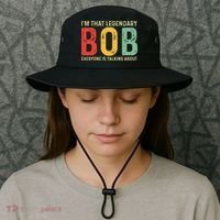 Bob Personal Name First Name Funny Bob Saying Bob Meme Bucket Hat thumb 3