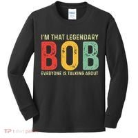 Bob Personal Name First Name Funny Bob Saying Bob Meme Kids Long Sleeve Shirt thumb 0