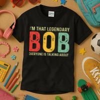 Bob Personal Name First Name Funny Bob Saying Bob Meme Kids T-Shirt thumb 3