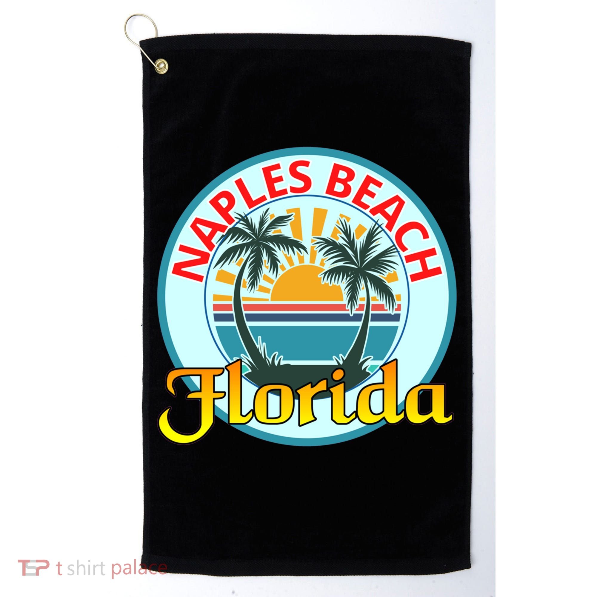 Beach Please Naples Beach Florida Beach Spring Break Gift Golf Towel
