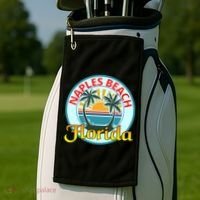 Beach Please Naples Beach Florida Beach Spring Break Gift Golf Towel thumb 2