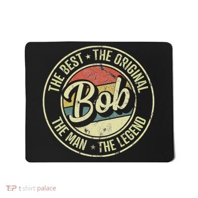 Bob Personal Name First Name Retro Bob Mousepad