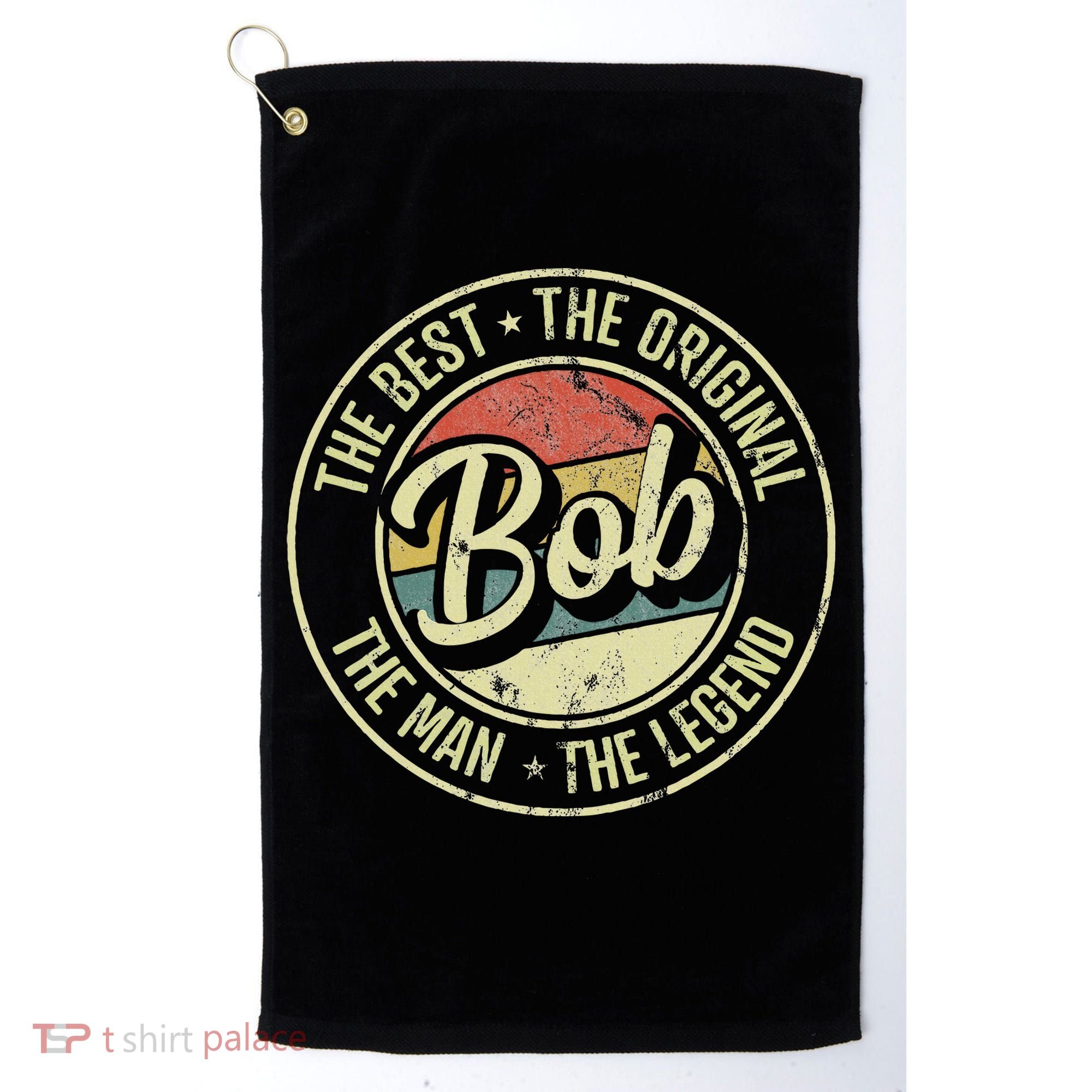 Bob Personal Name First Name Retro Bob Golf Towel