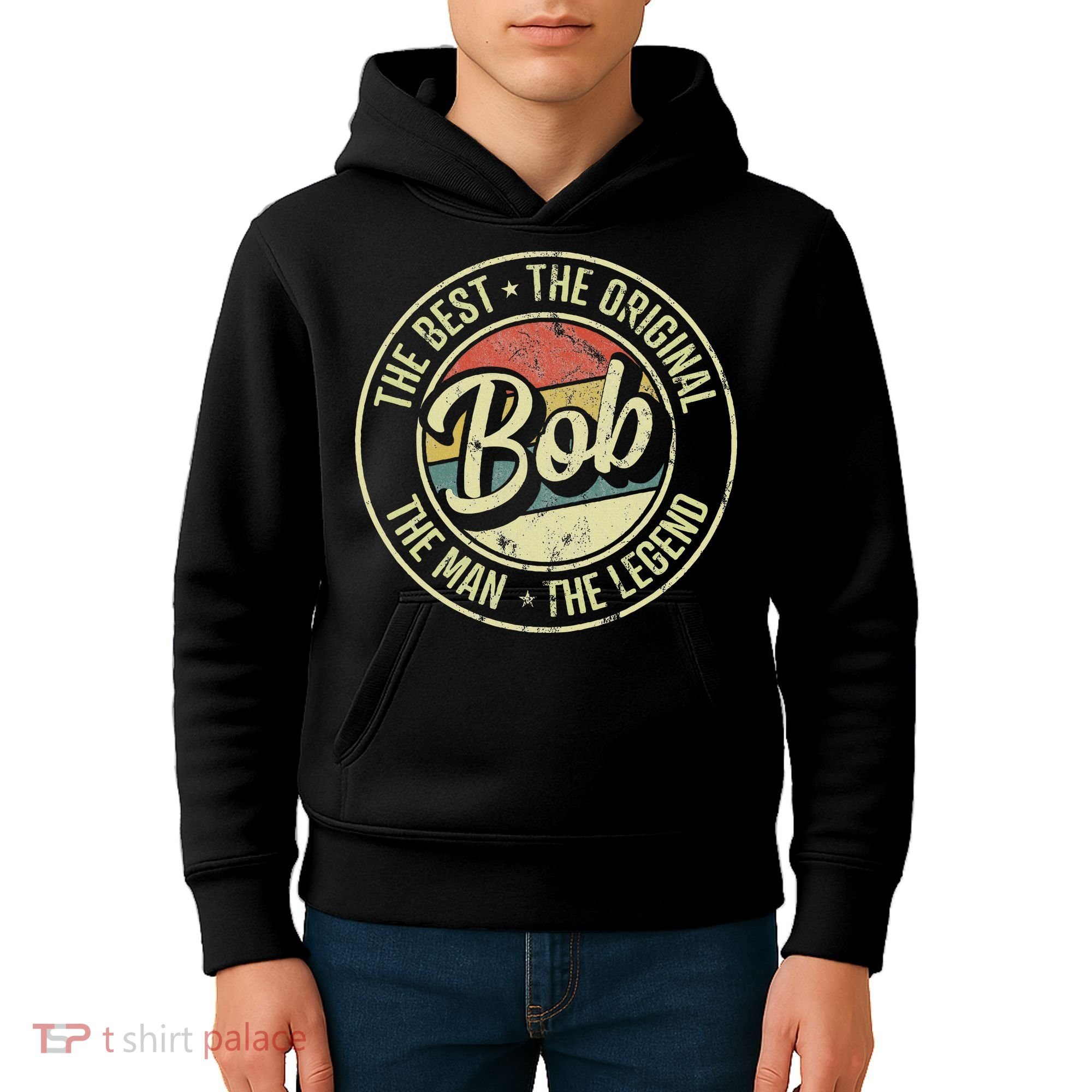Bob Personal Name First Name Retro Bob Kids Hoodie