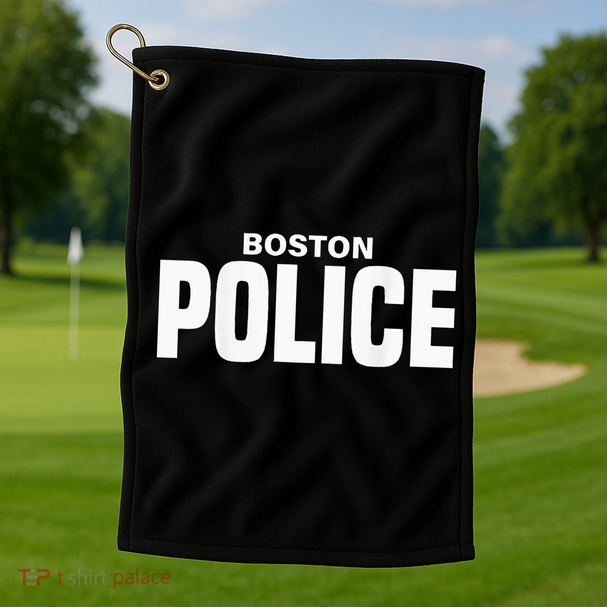 Boston Police Officer Massachusetts Policeman Duty Golf Towel