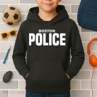 Boston Police Officer Massachusetts Policeman Duty Kids Hoodie thumb 2