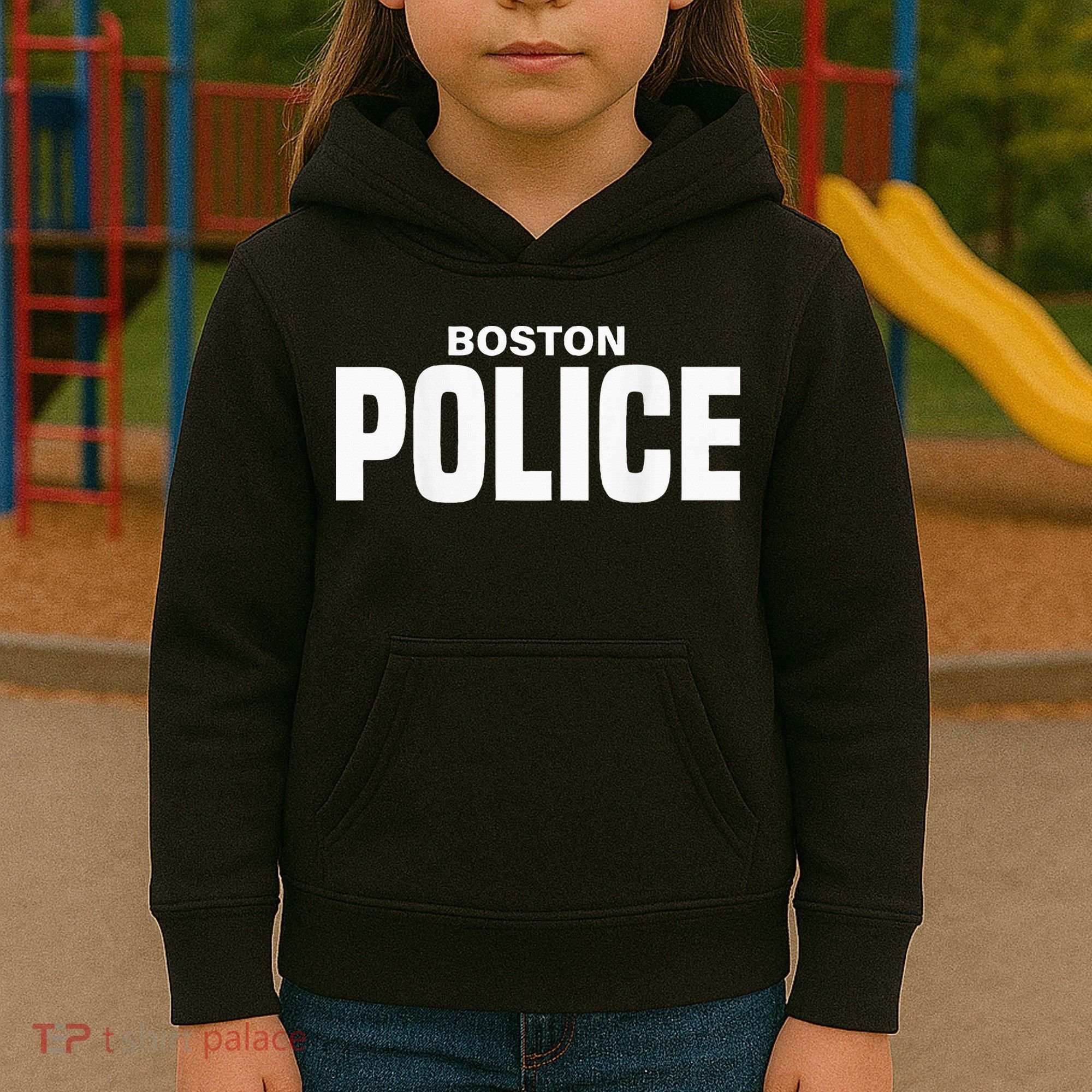 Boston Police Officer Massachusetts Policeman Duty Kids Hoodie