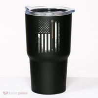 Billiards Pool Player Table USA US American Flag Tumbler thumb 0