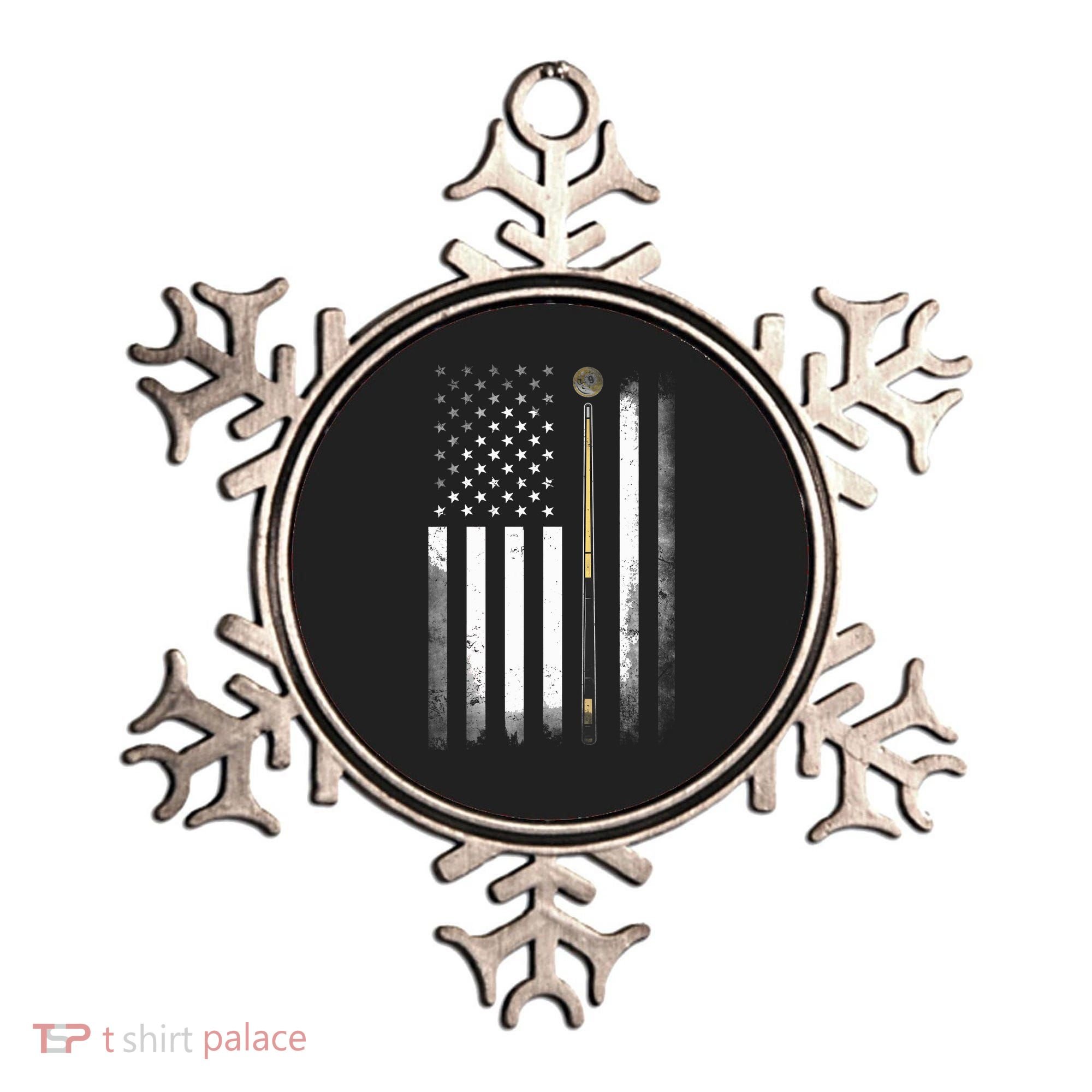 Billiards Pool Player Table USA US American Flag Ornament
