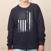 Billiards Pool Player Table USA US American Flag Women's Sweatshirt thumb 0