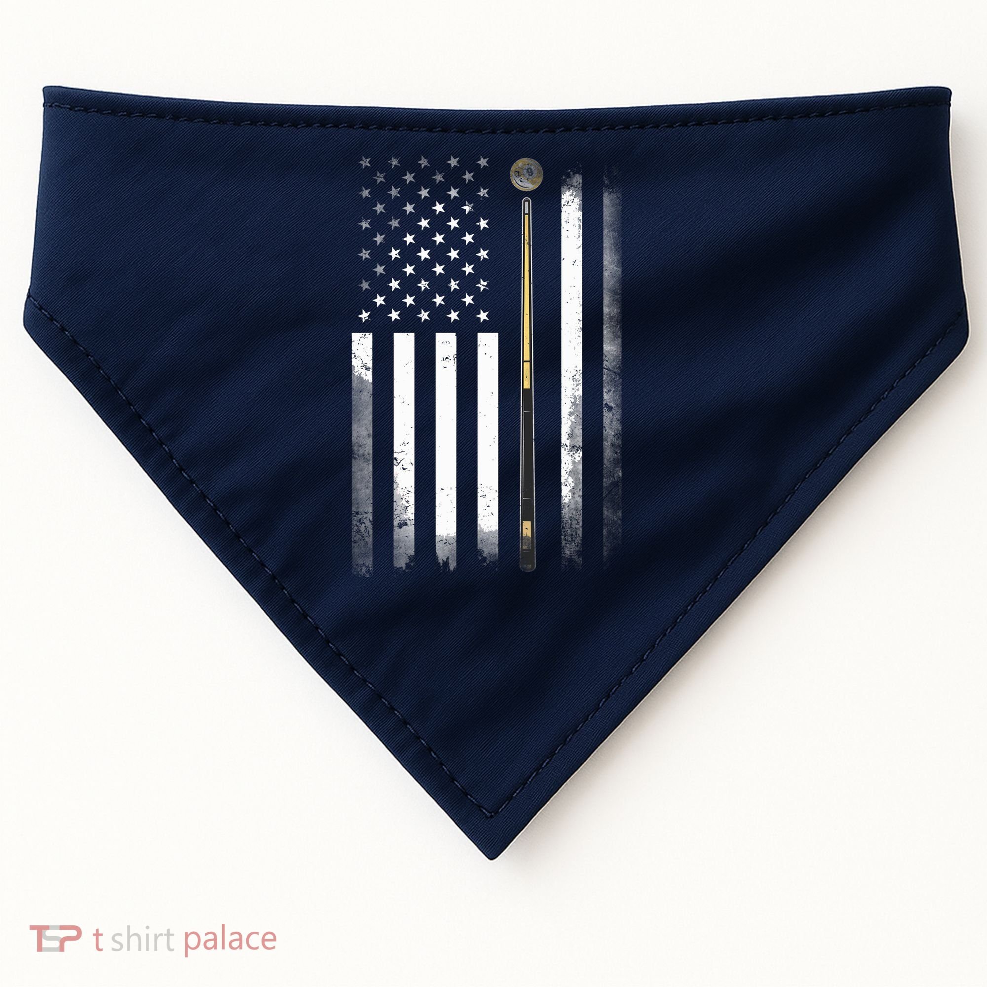 Billiards Pool Player Table USA US American Flag USA-Made Doggie Bandana