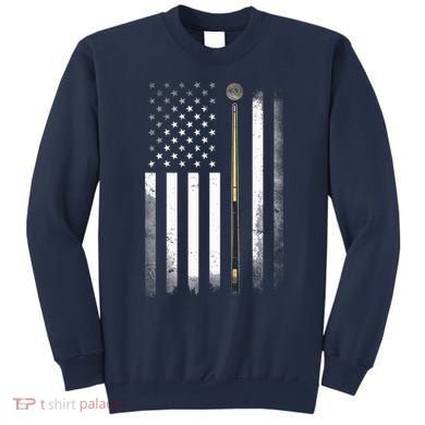Billiards Pool Player Table USA US American Flag Sweatshirt