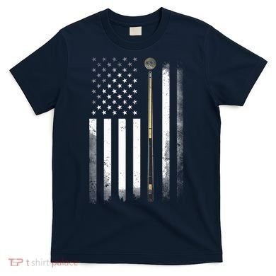 Billiards Pool Player Table USA US American Flag T-Shirt