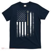 Billiards Pool Player Table USA US American Flag T-Shirt thumb 0