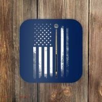 Billiards Pool Player Table USA US American Flag Coaster thumb 0