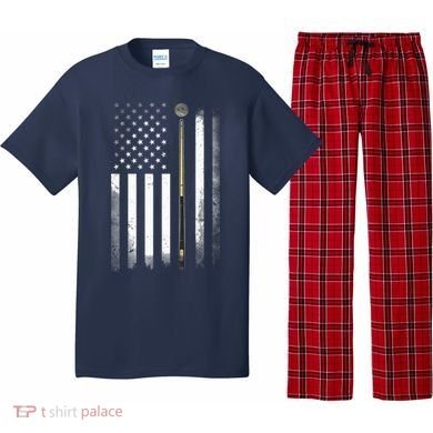 Billiards Pool Player Table USA US American Flag Pajama Set