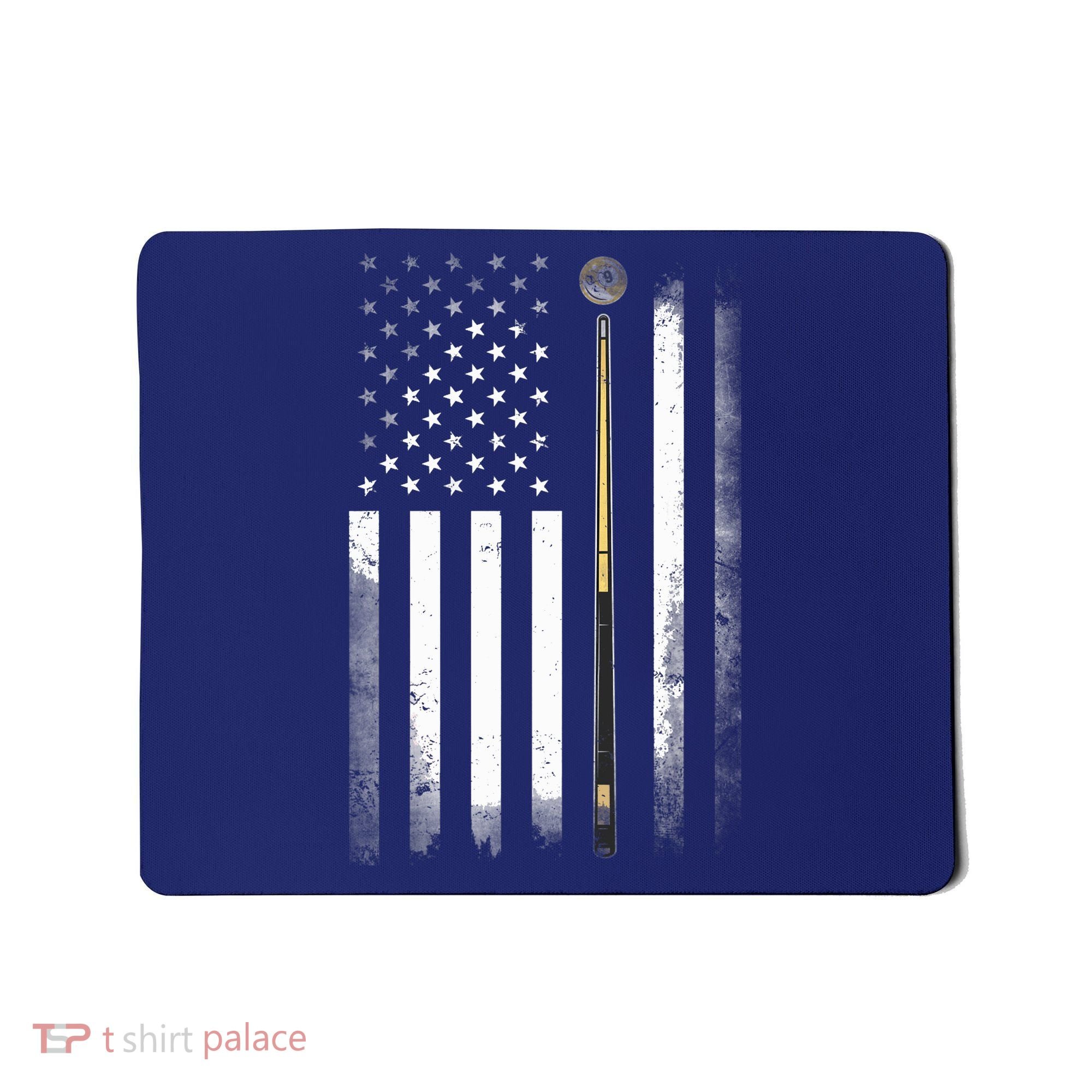 Billiards Pool Player Table USA US American Flag Mousepad