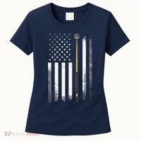 Billiards Pool Player Table USA US American Flag Women's T-Shirt thumb 0