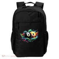 Billiards Pool Player 8 Ball 9 Ball Paint Art Billiard Balls Backpack thumb 0