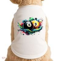 Billiards Pool Player 8 Ball 9 Ball Paint Art Billiard Balls Doggie Tank thumb 0