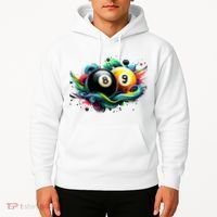 Billiards Pool Player 8 Ball 9 Ball Paint Art Billiard Balls Hoodie thumb 2