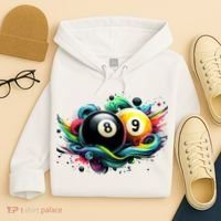 Billiards Pool Player 8 Ball 9 Ball Paint Art Billiard Balls Hoodie thumb 4