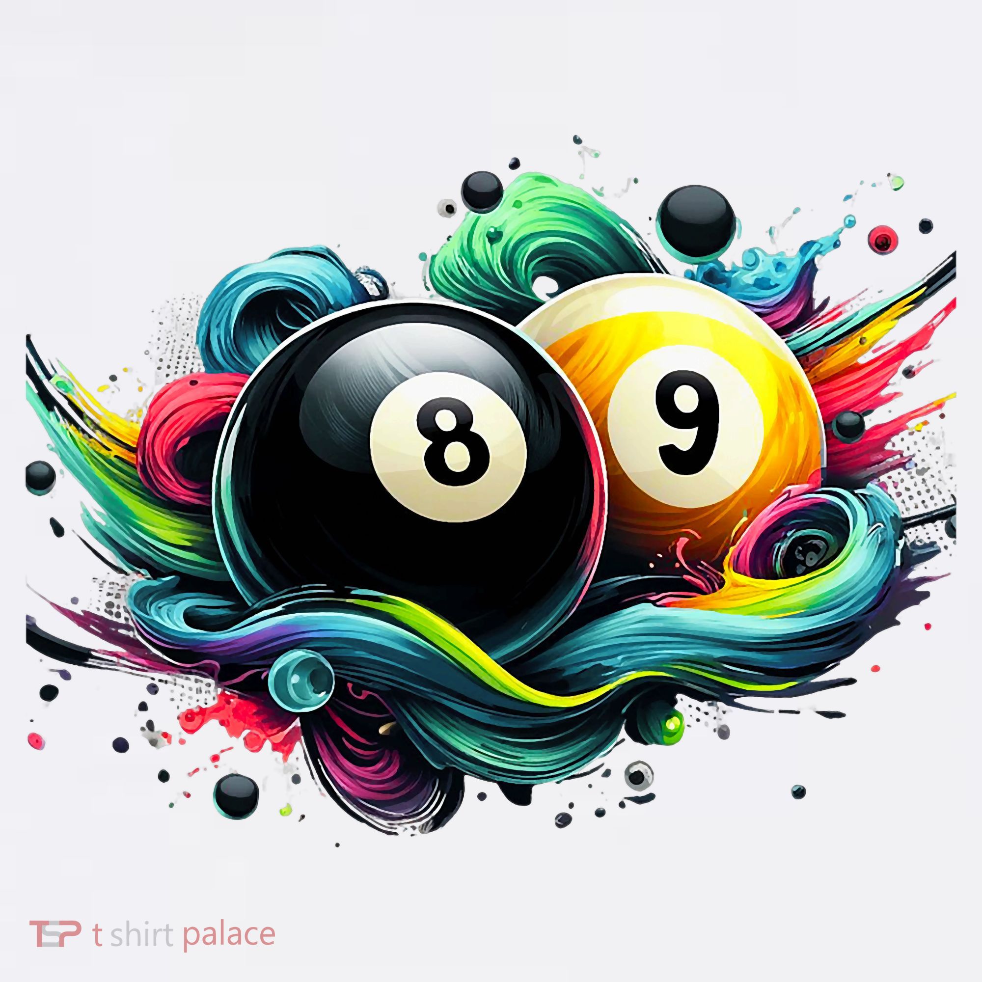 Billiards Pool Player 8 Ball 9 Ball Paint Art Billiard Balls Sweatshirt