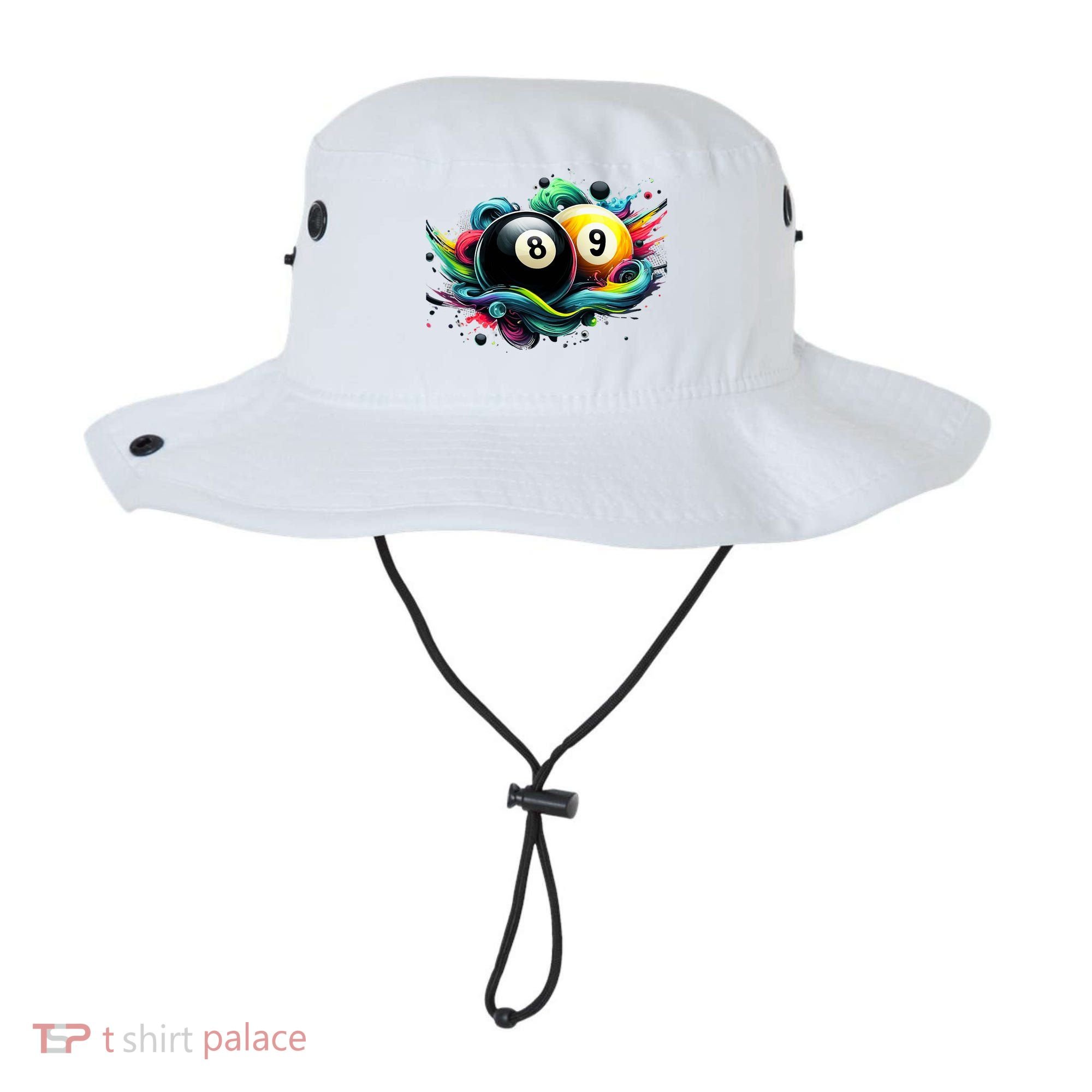 Billiards Pool Player 8 Ball 9 Ball Paint Art Billiard Balls Bucket Hat