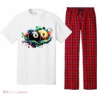 Billiards Pool Player 8 Ball 9 Ball Paint Art Billiard Balls Pajama Set thumb 0