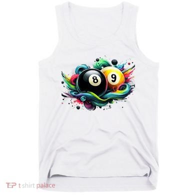 Billiards Pool Player 8 Ball 9 Ball Paint Art Billiard Balls Tank Top