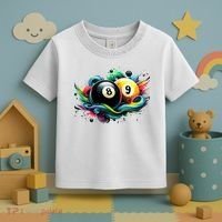 Billiards Pool Player 8 Ball 9 Ball Paint Art Billiard Balls Toddler T-Shirt thumb 3