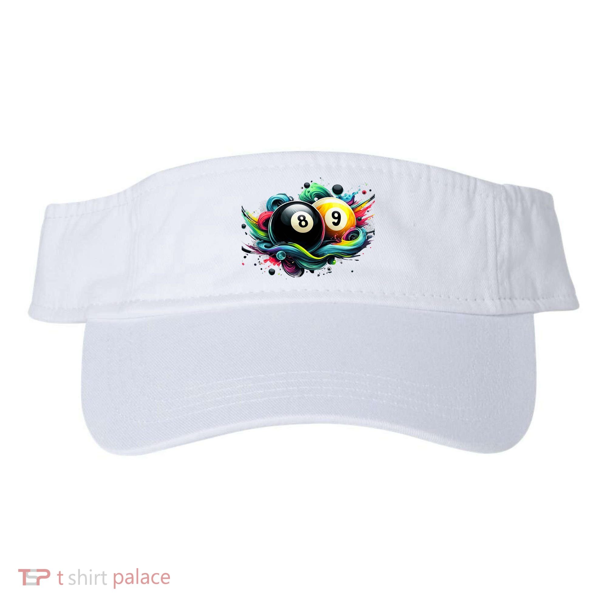 Billiards Pool Player 8 Ball 9 Ball Paint Art Billiard Balls Visor