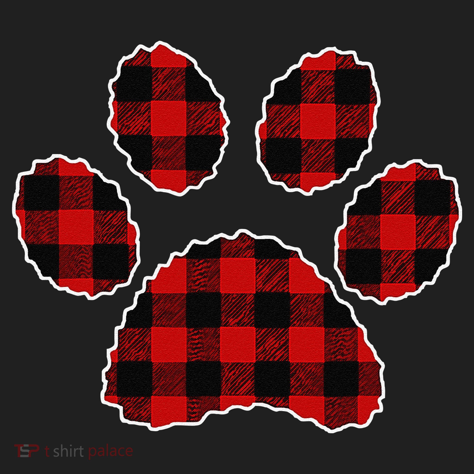 Buffalo Plaid Paw Print Dog Or Cat Lovers Christmas Hat