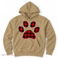 Buffalo Plaid Paw Print Dog Or Cat Lovers Christmas Hoodie thumb 0