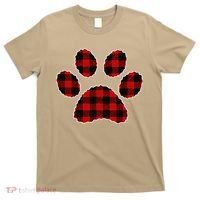 Buffalo Plaid Paw Print Dog Or Cat Lovers Christmas T-Shirt thumb 0