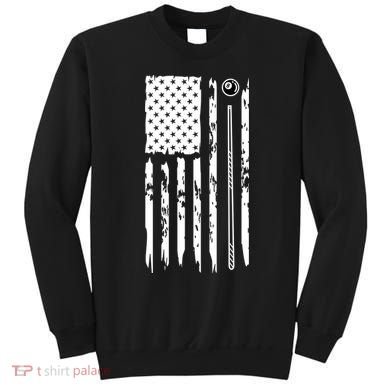 Billiards Pool Player Snooker Game US Flag Billiards Dad Gift For Father’s Day Sweatshirt