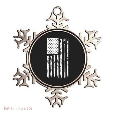 Billiards Pool Player Snooker Game US Flag Billiards Dad Gift For Father’s Day Ornament