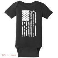 Billiards Pool Player Snooker Game US Flag Billiards Dad Gift For Father’s Day Baby Bodysuit thumb 0