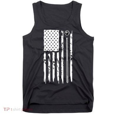 Billiards Pool Player Snooker Game US Flag Billiards Dad Gift For Father’s Day Tank Top