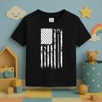 Billiards Pool Player Snooker Game US Flag Billiards Dad Gift For Father’s Day Toddler T-Shirt thumb 3