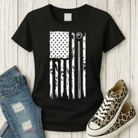 Billiards Pool Player Snooker Game US Flag Billiards Dad Gift For Father’s Day Women's T-Shirt thumb 3