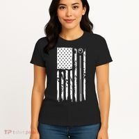 Billiards Pool Player Snooker Game US Flag Billiards Dad Gift For Father’s Day Women's T-Shirt thumb 4