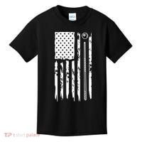 Billiards Pool Player Snooker Game US Flag Billiards Dad Gift For Father’s Day Kids T-Shirt thumb 0