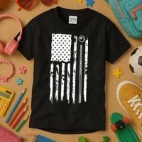 Billiards Pool Player Snooker Game US Flag Billiards Dad Gift For Father’s Day Kids T-Shirt thumb 3